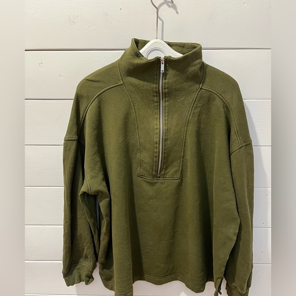 💚 Olive Green Half-Zip Pullover – Old Navy – Size XL💚 - Picture 1 of 7